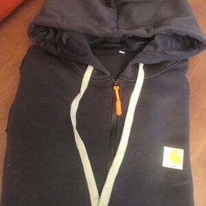 Carhartt Unique Fit Hoodie / Pullover Sweatshirt - quarter zip - Large